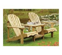 Cheshire 2 Seater Softwood Adirondack Garden Companion Seat