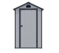 Cheshire 4 x 3 Single Door Apex Plastic Shed (Light Grey) in Light Grey Cheshire Light Grey