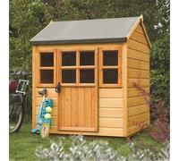 Cheshire 4 x 4 Deluxe Little Lodge Playhouse in Natural Cheshire Natural