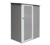 Cheshire 5 x 3 Single Door Metal Pent Shed (Light Grey) in Light Grey Cheshire Light Grey