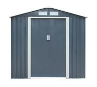 Cheshire 6 X 4 Double Door Metal Apex Shed (Dark Grey)