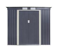 Cheshire 6 X 4 Double Door Metal Pent Shed (Dark Grey)
