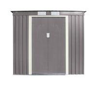 Cheshire 6 X 4 Double Door Metal Pent Shed (Light Grey)