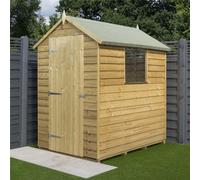 Cheshire 6 X 4 Pressure Treated Overlap Shed - Single Door And 1 Window