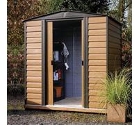Cheshire 6 x 5 Deluxe Woodvale Metal Shed in Natural Cheshire Natural