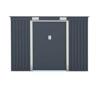 Cheshire 8 X 4 Double Door Metal Pent Shed (Dark Grey)