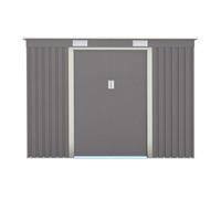 Cheshire 8 X 4 Double Door Metal Pent Shed (Light Grey)
