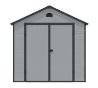 Cheshire 8 X 6 Double Door Apex Plastic Shed (Light Grey)