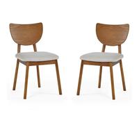Cheshire Brentwood Elegant Dining Chairs - Set of 2 in Light Grey Cheshire Light Grey