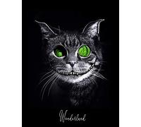 Cheshire Cat - Alice's Adventures in Wonderland - Lewis Carroll: Unlined Plain Notebook: Unique Cover by PAPERGO.CO - - Large Letter (8.5 x 11 ... (Alice's Adventures in Wonderland Notebooks)