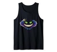 Cheshire Cat Invisible Grin Dark Aesthetic Outline Art Tank Top