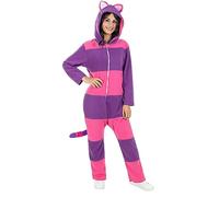 Cheshire Cat Onesie Costume for woman Cat Films & Series Alice In Wonderland - Costume for adults accessory fancy dress & props for Halloween carnival & parties - Size L - XL - Purple