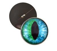 Cheshire Cat Sew On Glass Eyes 30mm Buttons with Loop for Crocheted Doll Stuffed Animal Soft Sculptures or Jewelry Making Crafts - Set of 2