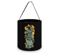 Cheshire Cat Sitting on A Teapot Halloween Tricking Or Treating Bag