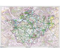 Cheshire County Map-Plastic Coated