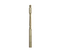 Cheshire Decking Pine Turned Newel Post with Ball Cap 1500 x 83 x 83mm - Treated Green