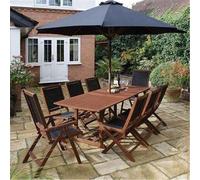 Cheshire Deluxe Bali 8 Seater Garden Furniture Set in Brown Cheshire Brown