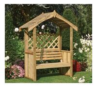 Cheshire Deluxe Pressure Treated Apex Arbour + Open Trellis Sides (1.6M X 0.7M X 2M)