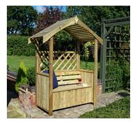 Cheshire Deluxe Pressure Treated Apex Arbour + Underseat Storage (1.6M X 0.7M X 2M)