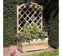 Cheshire Deluxe Rectangular Planter & Lattice in Light Oak Cheshire Light Oak