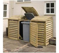 Cheshire Deluxe Triple Bin Store in Light Oak Cheshire Light Oak