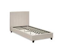 Cheshire Hazel Oatmeal Linen Upholstered Bed Frame - Single (90cm) in Beige Cheshire Beige Single