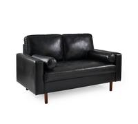 Cheshire Henley Black Faux Leather 2 Seater Sofa Cheshire Black