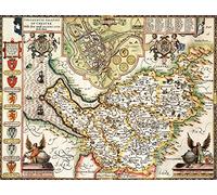 Cheshire Historical Map 1000 Piece Jigsaw Puzzle (1610). Free print!