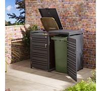 Cheshire Kensington Metal Double Bin Store - Anthracite