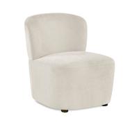 Cheshire Lunetta Beige Chenille Armless Accent Chair Cheshire Beige