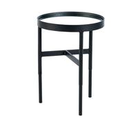 Cheshire Monroe Mirror Glass Lamp Table in Black & Mirrored Cheshire Multicolor