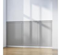 Cheshire Moulding Modern Shaker Wall Panel Minimalist Decorative Capping & Horizontal Slats, Pre-Cut DIY Kit for Living Room, Bedroom, or Hallway, Easy Installation Contemporary Shaker Style Paneling