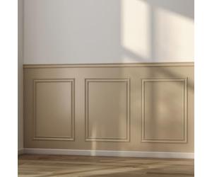 Cheshire Moulding Slim Dado Wall Kit - Pine Decorative Dado & Pre-Mitred - Minimalist Decorative Capping Mouldings & Horizontal Slats, Easy DIY Wall Customization, 2m² Coverage, Quick Installation