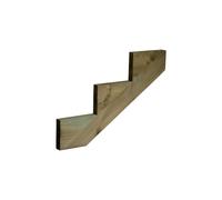 Cheshire Mouldings Cheshire Decking Pine 3 Tread Decking String 872 x 250 x 48mm - Treated Green
