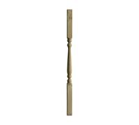 Cheshire Mouldings Decking Pine Colonial Spindle, 895 x 41 x 41mm, Treated Green, Edwardian Turned Design