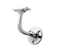 Cheshire Mouldings Polished Silver Metal Screw-In Handrail Bracket (L)78mm (H)85mm (W)60mm