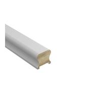 Cheshire Mouldings Primed White Pine Cottage Loaf 32mm Handrail, (L)3.6M (H)56mm