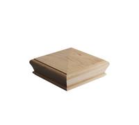 Cheshire Mouldings Pyramid Unfinished Natural Oak Newel Post Cap (L)125mm (W)125mm