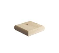 Cheshire Mouldings Square Unfinished Natural Pine Flat Newel Cap (L)106mm (W)106mm