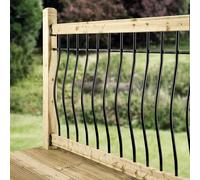 Cheshire Mouldings, Tuscany Decking Balustrade Kit, 2 Pack, (W) 1.8m, Deck and Garden and Outdoor Railing