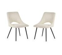 Cheshire Norbury Premium Ivory Boucle Dining Chairs - Set of 2 Cheshire Ivory