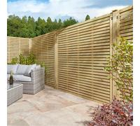 Cheshire Pack Of 3: 3 X 6 Pressure Treated Horizontal Open Slatted Screen Gate