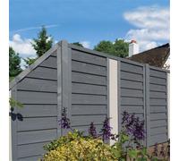Cheshire PACK OF 3: 6 x 6 Painted Grey Screen Panel with Solid Infill in Natural Cheshire Natural