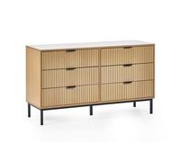 Cheshire Premium Aria 6 Drawer Chest - Beige Cheshire Beige