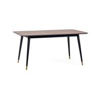 Cheshire Premium Findlay 90cm Rectangular Dining Table - Walnut & Black Cheshire Multicolor