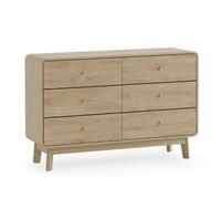 Cheshire Premium Freya 6 Drawer Dresser - Beige Cheshire Beige
