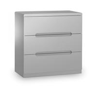 Cheshire Premium Midtown 3 Drawer Chest - Grey High Gloss Cheshire Grey