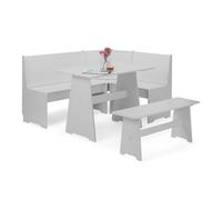 Cheshire Premium Newbury 158cm Corner Dining Set with Storage Bench - Dove Grey Cheshire Grey