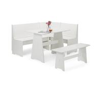 Cheshire Premium Newbury 158cm Corner Dining Set with Storage Bench -Surf White Cheshire White