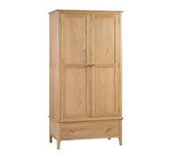 Cheshire Premium Oakmere 2 Door & 1 Drawer Wardrobe in Natural Satin Lacquer Cheshire Natural